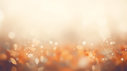 Abstract blurred background with bokeh and sunlight in autumn. Generative AI.