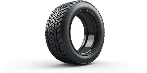 Obraz premium Top-Grade Car Tire Isolated on White