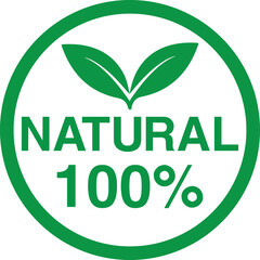 Natural organic product vector icon