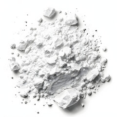 Talc isolated on white background, png

