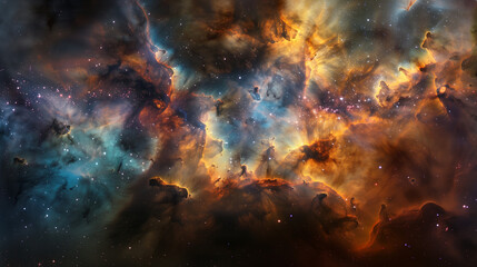 glowing mysterious Deep space galaxy cloud supernova nebula and stars