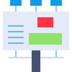 Obraz premium Ad, advertising, billboard, street board Icon