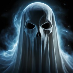 Fototapeta premium Ghost Close-up created with Generative AI technology.