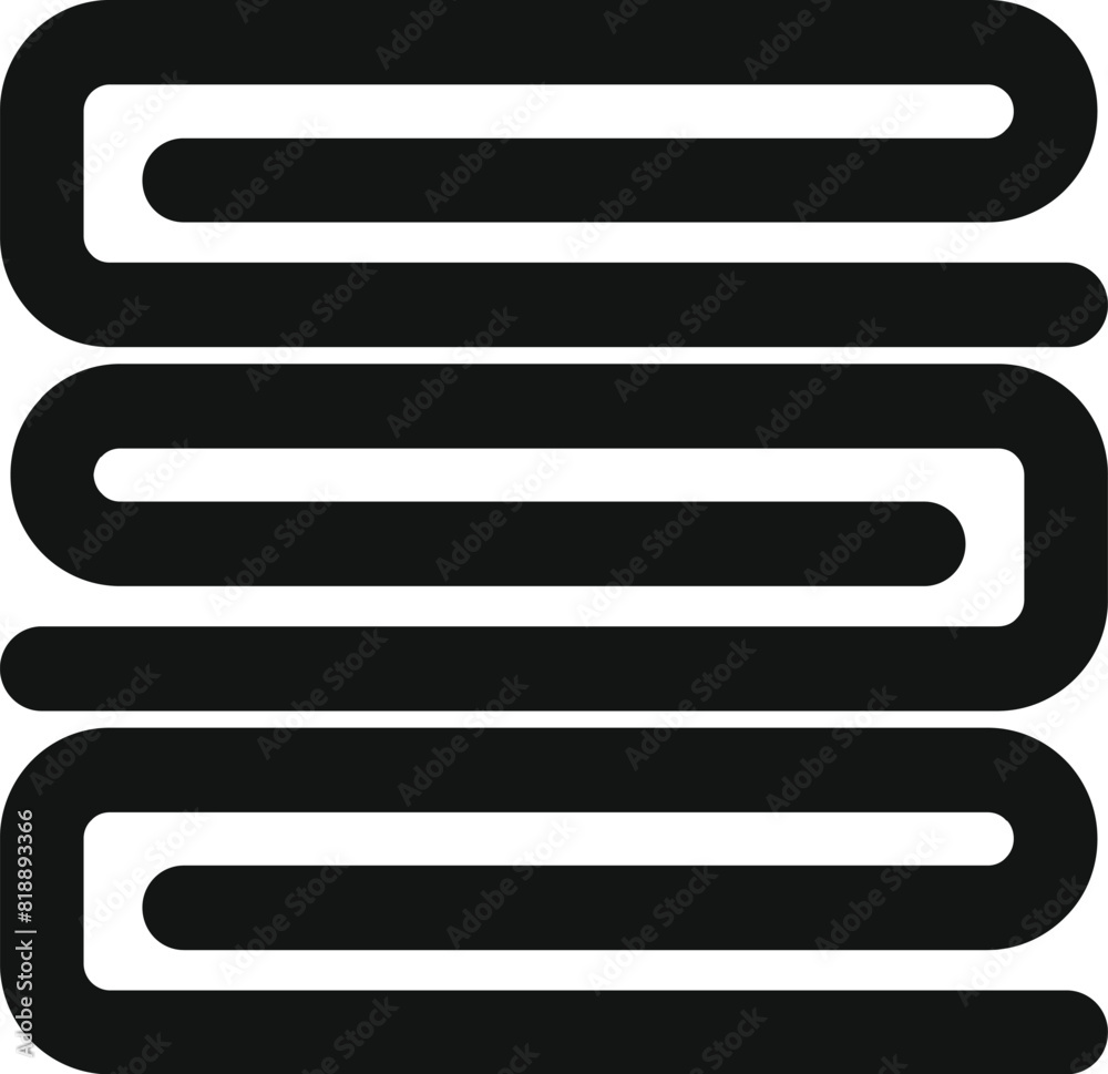 Poster minimalistic black lines in a modern abstract pattern isolated on a white background
