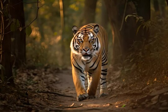 tiger looking on background