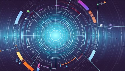 Futuristic data-themed abstract background with a digital art concept
