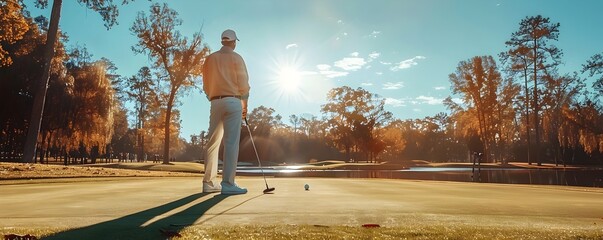 Businessman Closing a Business Deal on a Scenic Golf Course