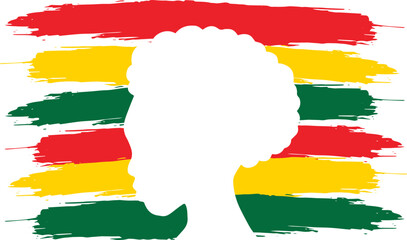 Obraz premium Black Women's History Month. African-American history. Junenth Day Svg. Vector illustration.