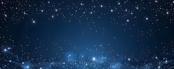 Mesmerizing Nighttime Glamour Shimmering Stars on Luxurious Navy Canvas