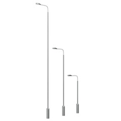 3D rendering illustration of street lamps