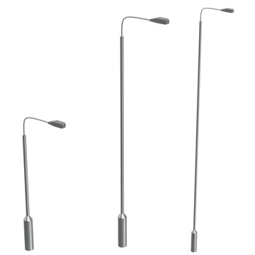 3D rendering illustration of street lamps