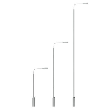 3D rendering illustration of street lamps