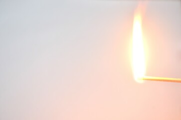 Fototapeta premium red head matchstick lighting on isolated in white background