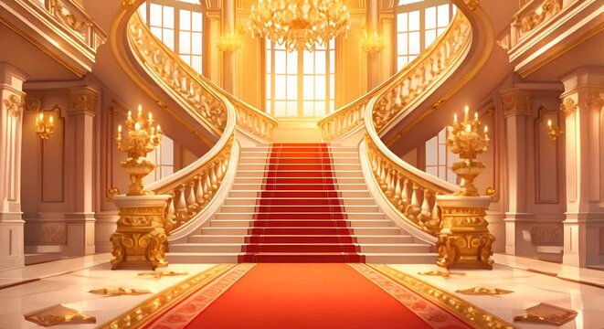 stairs in palace on background