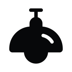 A well designed icon of lamp, icon of roof bulb in editable style