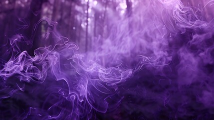 Purple tendrils of smoke dance and sway, like ethereal creatures in a mystical forest