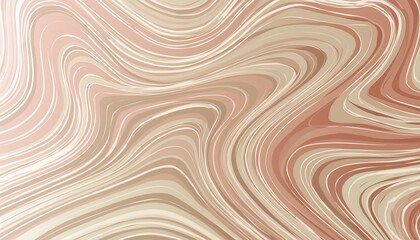 Abstract background with waves. Liquified texture curving gracefully, in a seamless blend of e, beige, pink pastel, and ivory colors