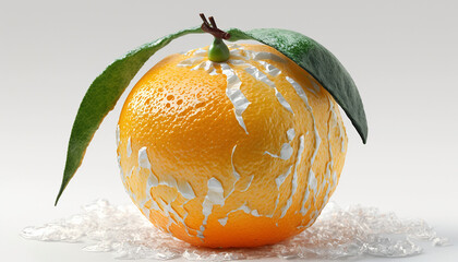 Ripe clementine oranges on white background