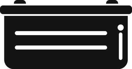 Simple vector illustration of a credit card icon, isolated on a white background