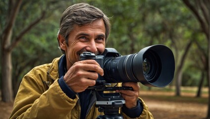 photographer with camera