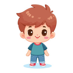 Obraz premium Cute Male Child Vector Artwork
