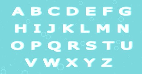 English alphabet.