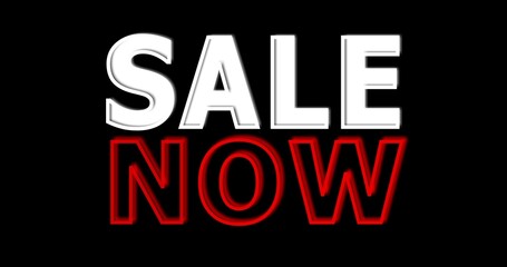 Sale NOW icon, promo banner	
