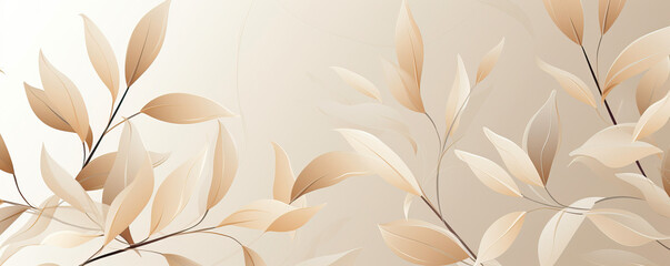 Brown and beige leaves on a light background, soft light, gentle, smooth, elegant, mesmerizing light.