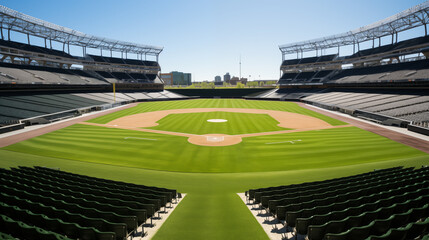 Obraz premium Contemporary Baseball Stadium with Open Seating