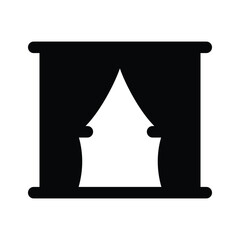 Fototapeta premium Get your hold on this carefully designed icon of curtains, premium vector of house curtains