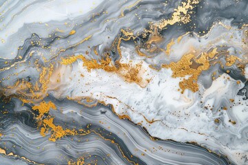 Fototapeta premium Abstract marble, white, gold and glitter
