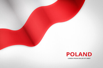 Poland flag copy space illustration background