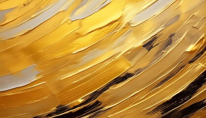 金色で描かれたブラシアートの抽象的な背景