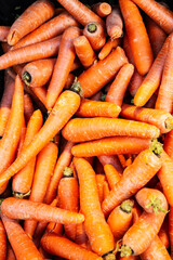 Pile of carrots as background, Oporto, Portugal