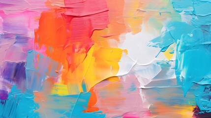 Abstract colorful oil painting background. Generative AI.