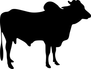 cow vector art, cow silhouette image suitable for logos or qurban coupons, Eid Adha Eid Hajj cows
