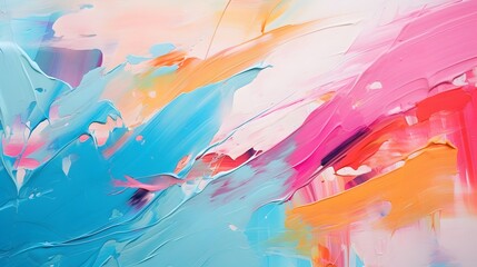 Abstract colorful oil painting background. Generative AI.
