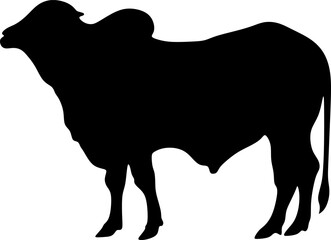 cow vector art, cow silhouette image suitable for logos or qurban coupons, Eid Adha Eid Hajj cows
