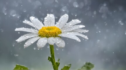 water drops on daisy. generative.ai