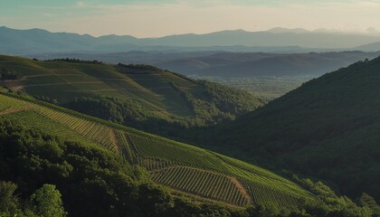 vineyards on the sunny hills of vipava valley