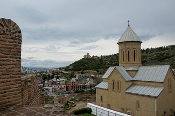 Obraz premium St. Nicholas Church on the territory of Narikala Fortress in Tbilisi, Georgia.