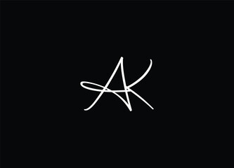 AK logo desing and monogram logo