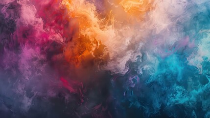 Abstract Smoke Dance in Vivid Colors