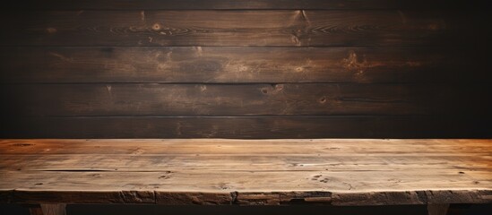 A rustic wooden table from Bavaria sets the backdrop with empty space for showcasing images. Copyspace image