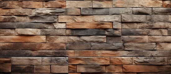 A background texture of a stone brick wall with copy space image