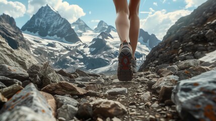 Hiker in the mountains