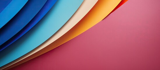 In the photo studio there are various vibrant paper backgrounds for capturing photos with ample space for text or additional imagery - Powered by Adobe