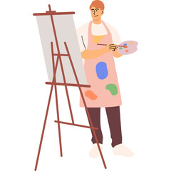 Artist Painting Vector