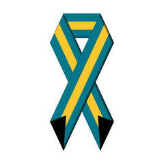 Bahamas flag in ribbon design Vector graphic Bahamas