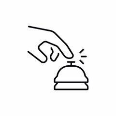 hand bell call butler icon